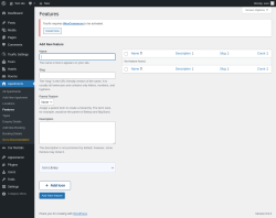 Page screenshot: Apartments → Features