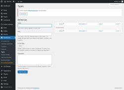 Page screenshot: Apartments → Types