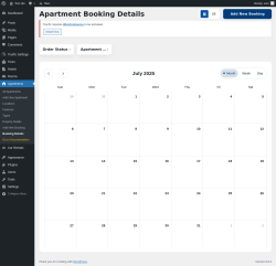Page screenshot: Apartments → Booking Details