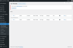 Page screenshot: Car Rentals
