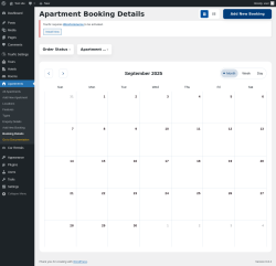 Page screenshot: Apartments → Booking Details