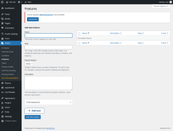 Page screenshot: Hotels → Features