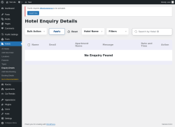 Page screenshot: Hotels → Enquiry Details