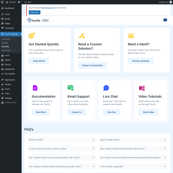 Page screenshot: Tourfic Settings  → Get Help