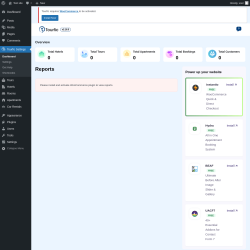 Page screenshot: Tourfic Settings 