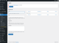 Page screenshot: Hotels → Types