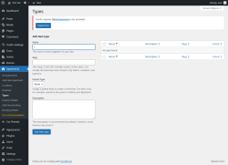 Page screenshot: Apartments → Types