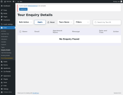 Page screenshot: Tours → Enquiry Details
