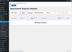 Page screenshot: Apartments → Enquiry Details