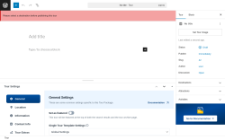 Page screenshot: Tours → Add New Tour