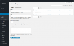 Page screenshot: Courses &rarr; Course Category