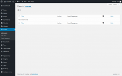 Page screenshot: Events