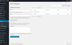 Page screenshot: Team &rarr; Team Category