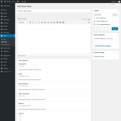 Page screenshot: Team &rarr; Add New