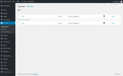Page screenshot: Courses