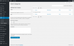 Page screenshot: Events &rarr; Event Category
