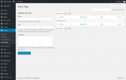 Page screenshot: Events &rarr; Event Tag