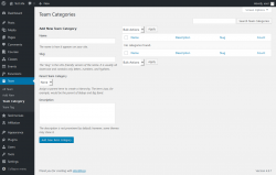 Page screenshot: Team &rarr; Team Category