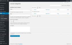 Page screenshot: Courses &rarr; Course Category