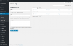 Page screenshot: Courses &rarr; Course Tag