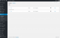 Page screenshot: Events