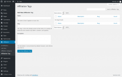Page screenshot: Affiliation &rarr; Affiliation Tag