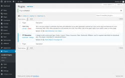 Page screenshot: Plugins &lsaquo; Test site &mdash; WordPress