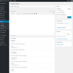 Page screenshot: Team &rarr; Add New