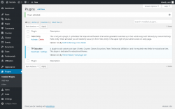 Page screenshot: Plugins &lsaquo; Test site &mdash; WordPress