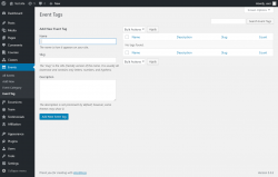 Page screenshot: Events &rarr; Event Tag