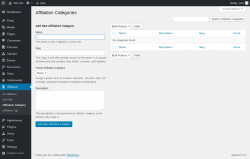 Page screenshot: Affiliation &rarr; Affiliation Category