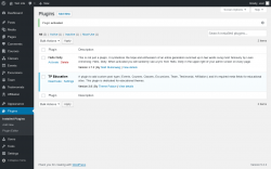 Page screenshot: Plugins &lsaquo; Test site &mdash; WordPress