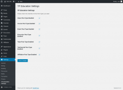 Page screenshot: Settings &rarr; TP Education Settings