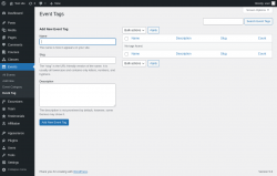 Page screenshot: Events &rarr; Event Tag