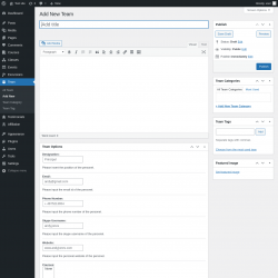 Page screenshot: Team &rarr; Add New