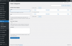 Page screenshot: Team &rarr; Team Category