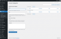 Page screenshot: Courses &rarr; Course Category