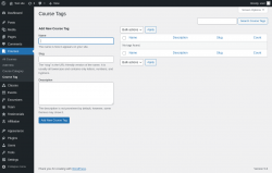 Page screenshot: Courses &rarr; Course Tag