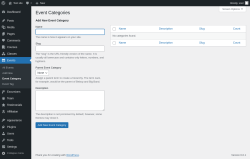 Page screenshot: Events &rarr; Event Category