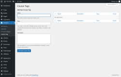 Page screenshot: Courses &rarr; Course Tag