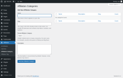 Page screenshot: Affiliation &rarr; Affiliation Category