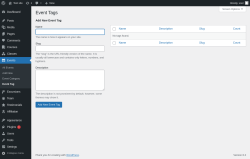 Page screenshot: Events &rarr; Event Tag