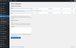 Page screenshot: Classes &rarr; Class Category