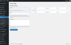 Page screenshot: Events &rarr; Event Tag