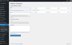 Page screenshot: Affiliation &rarr; Affiliation Category
