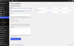 Page screenshot: Events &rarr; Event Category