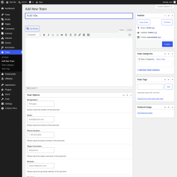 Page screenshot: Team &rarr; Add New Team