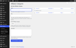 Page screenshot: Affiliation &rarr; Affiliation Category