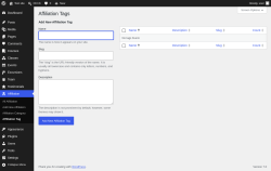 Page screenshot: Affiliation &rarr; Affiliation Tag