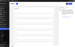 Page screenshot: Widgets &lsaquo; Test site &mdash; WordPress
